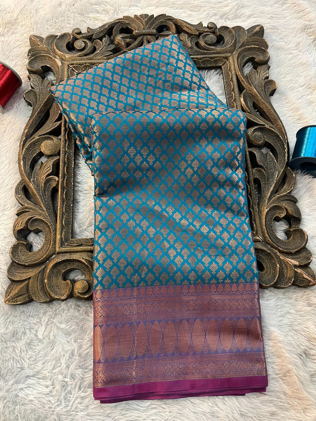 Soft Cotton Silk Rtique Zari Banarasi Saree