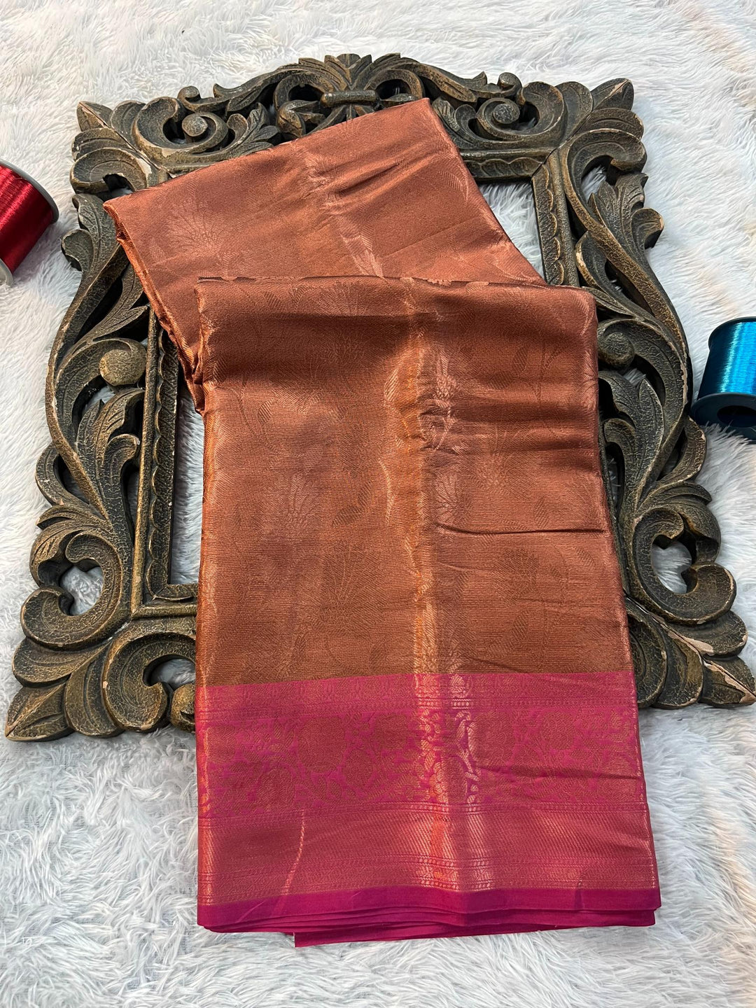 Soft Cotton Silk Rtique Zari Banarasi Saree