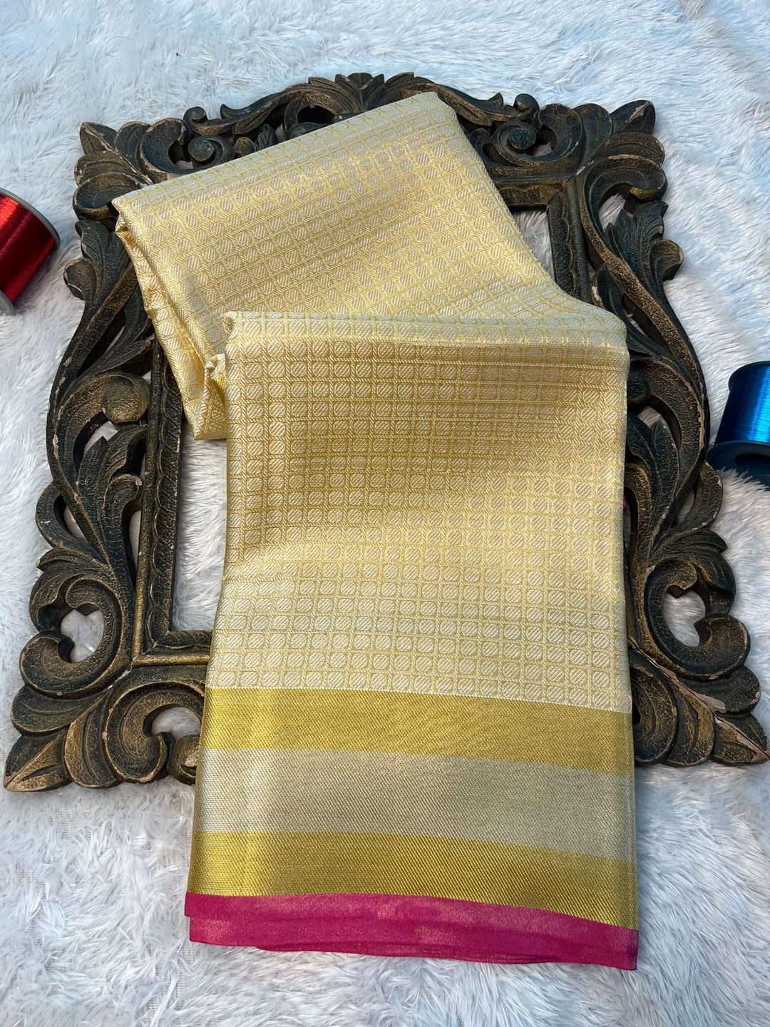 Soft Cotton Silk Rtique Zari Banarasi Saree