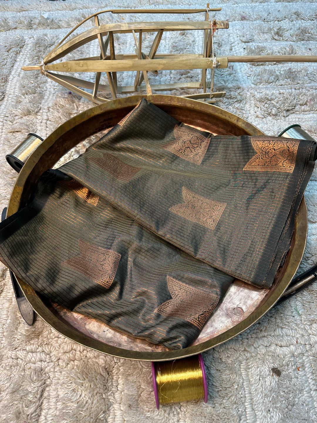 Soft Cotton Silk Rtique Zari Banarasi Saree