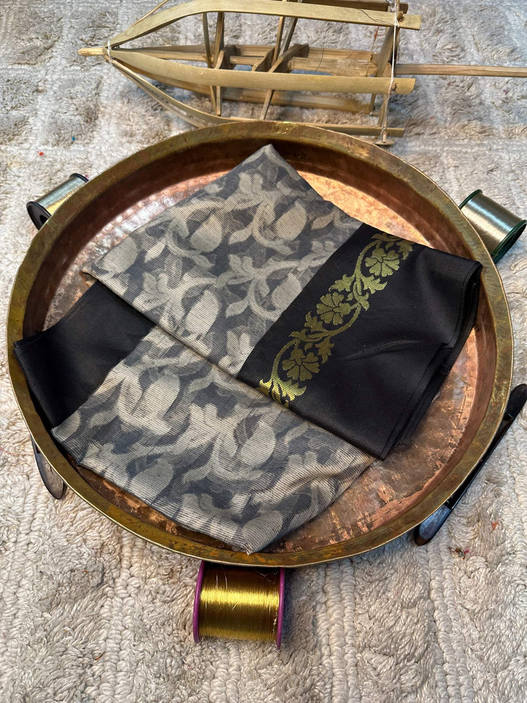 Soft Cotton Silk Antique Zari Banarasi Saree