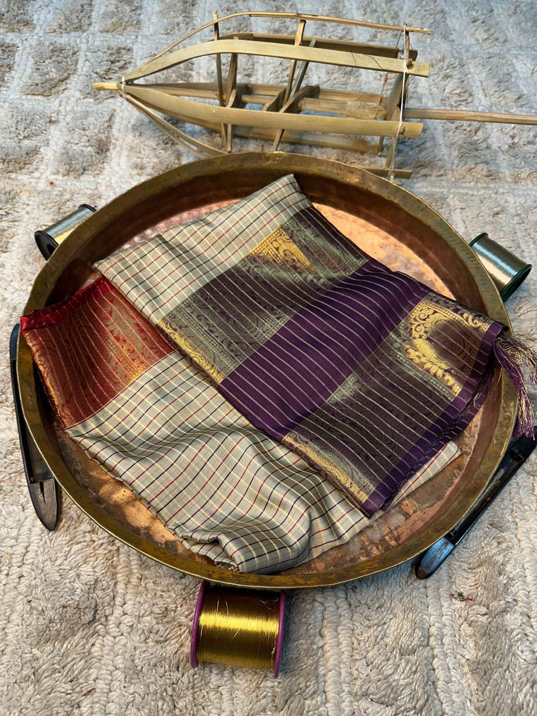 Soft Cotton Silk Antique Zari Banarasi Saree