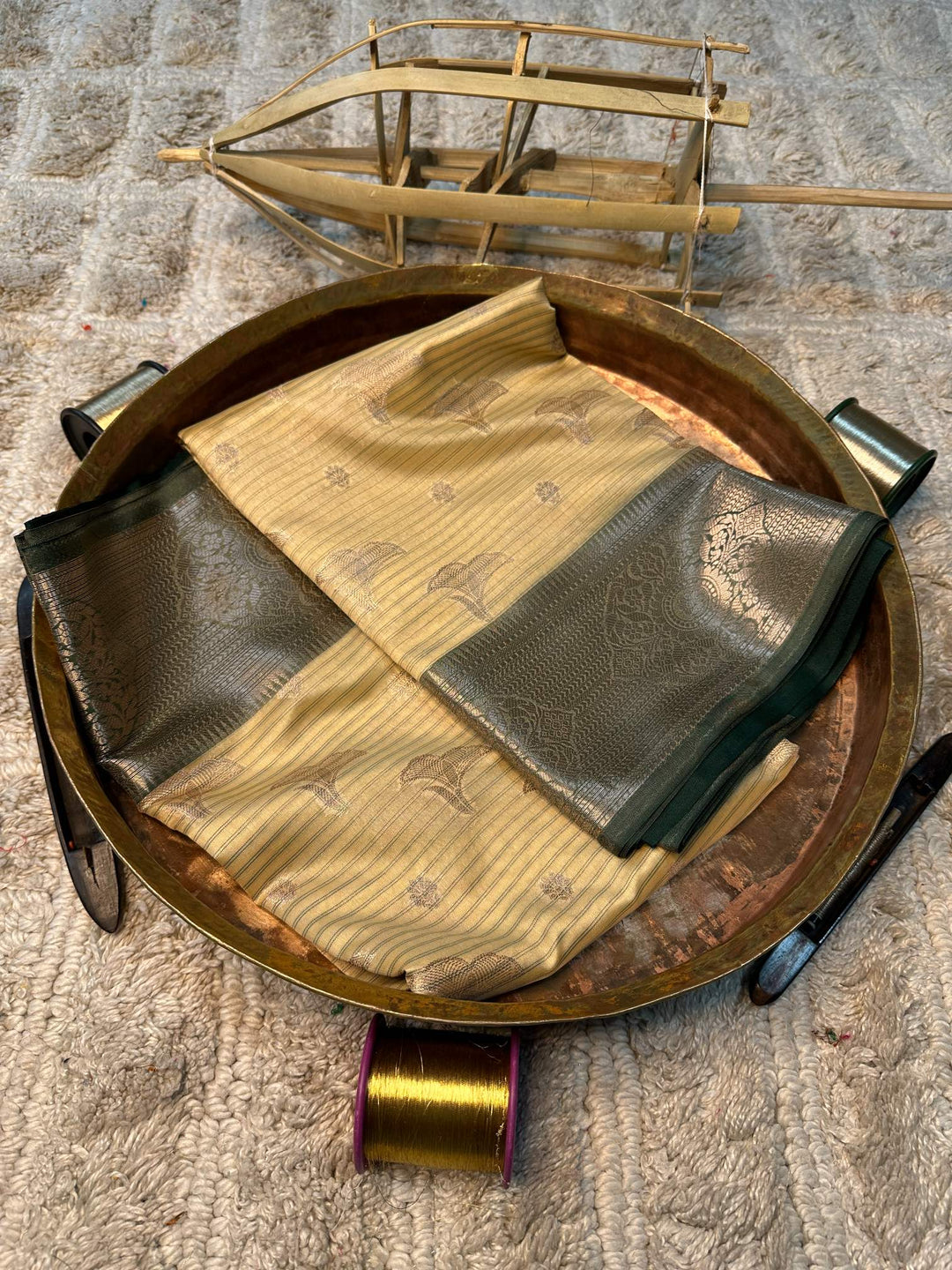 Soft Cotton Silk Antique Zari Banarasi Saree