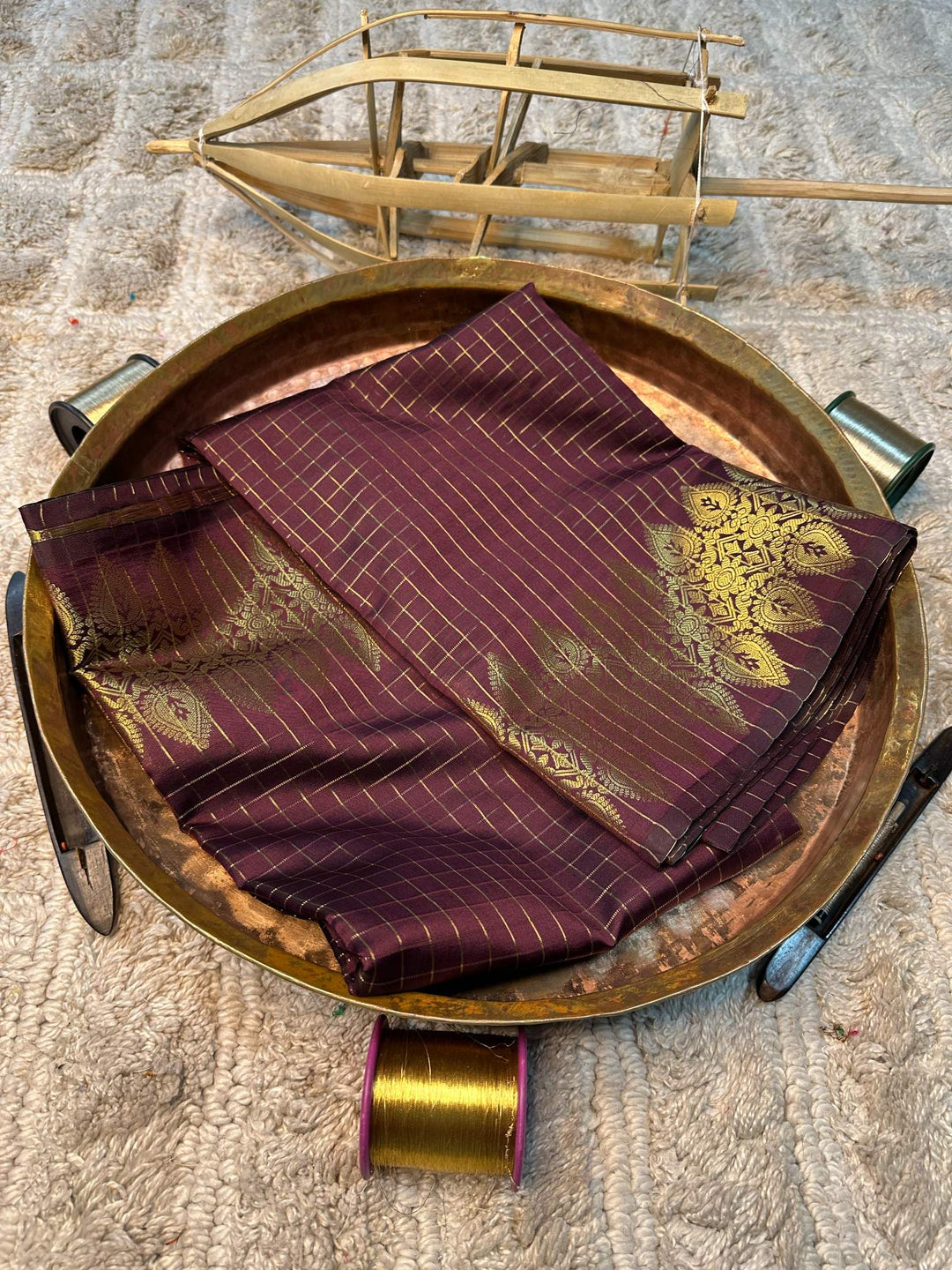 Soft Cotton Silk Antique Zari Banarasi Saree