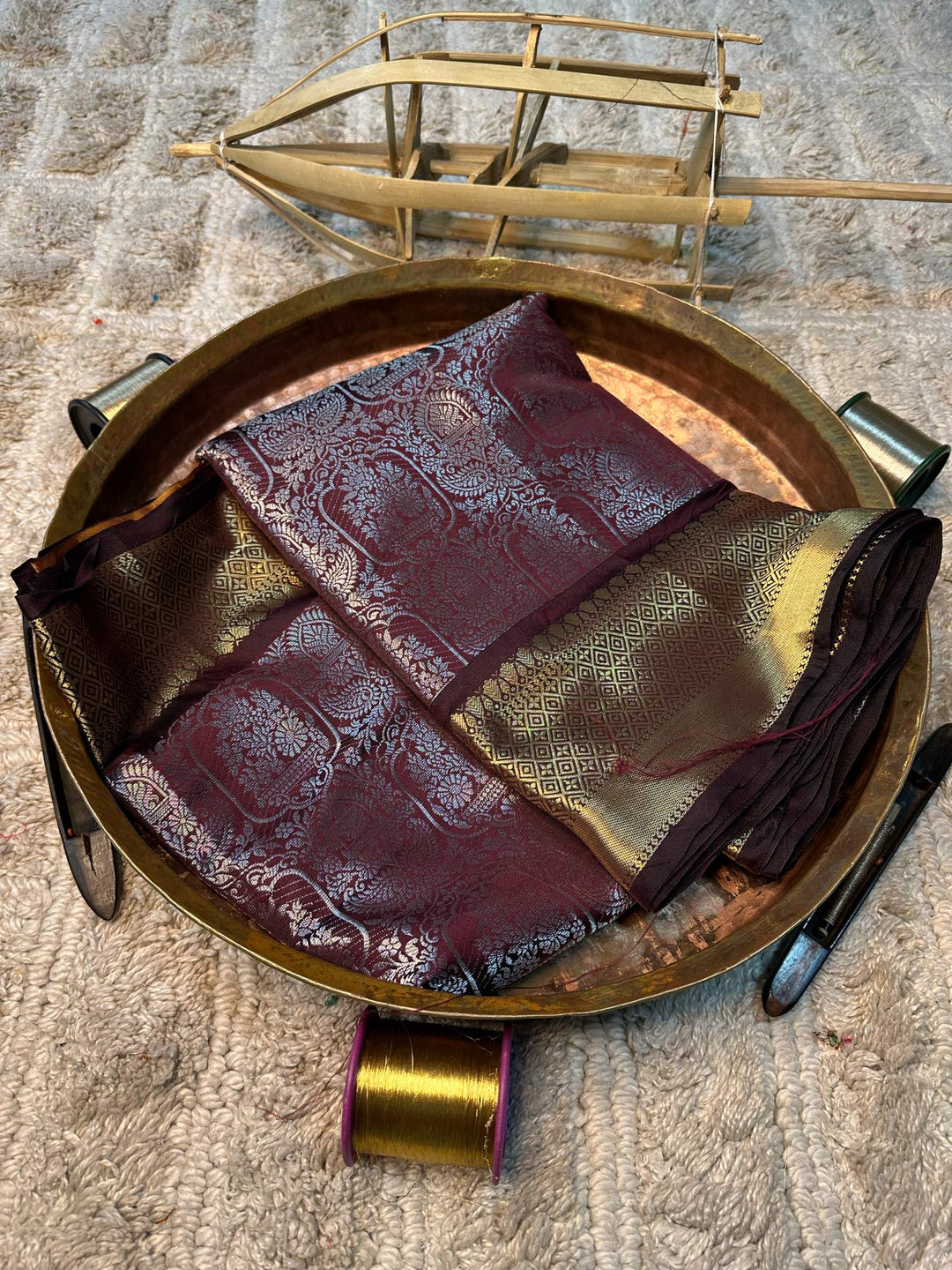 Soft Cotton Silk Antique Zari Banarasi Saree