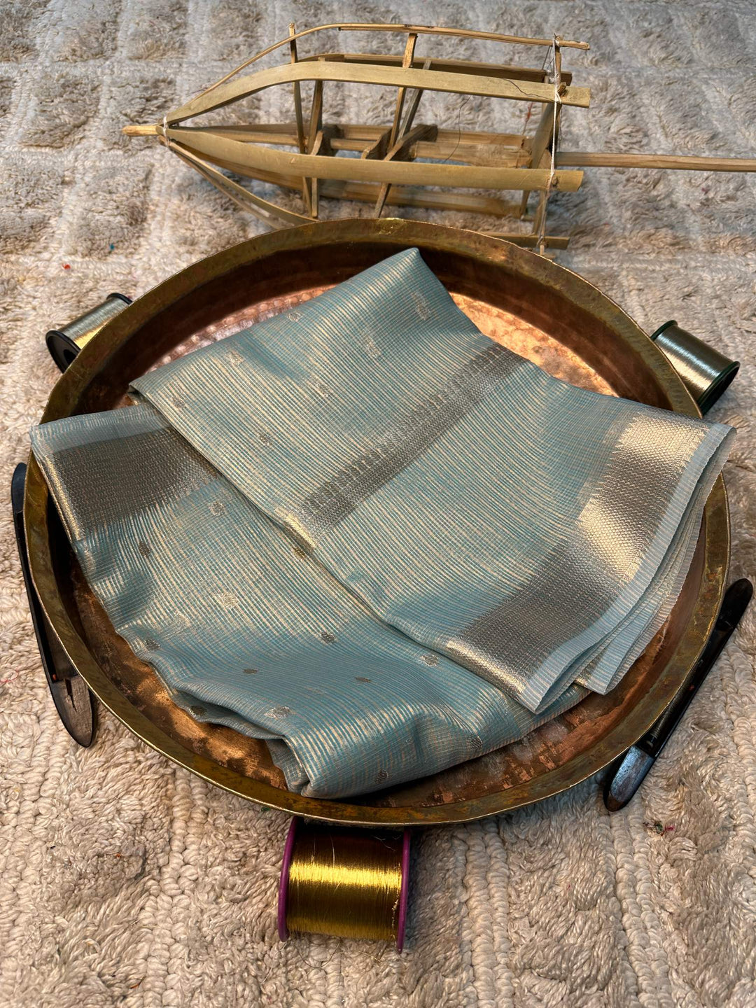 Soft Cotton Silk Antique Zari Banarasi Saree
