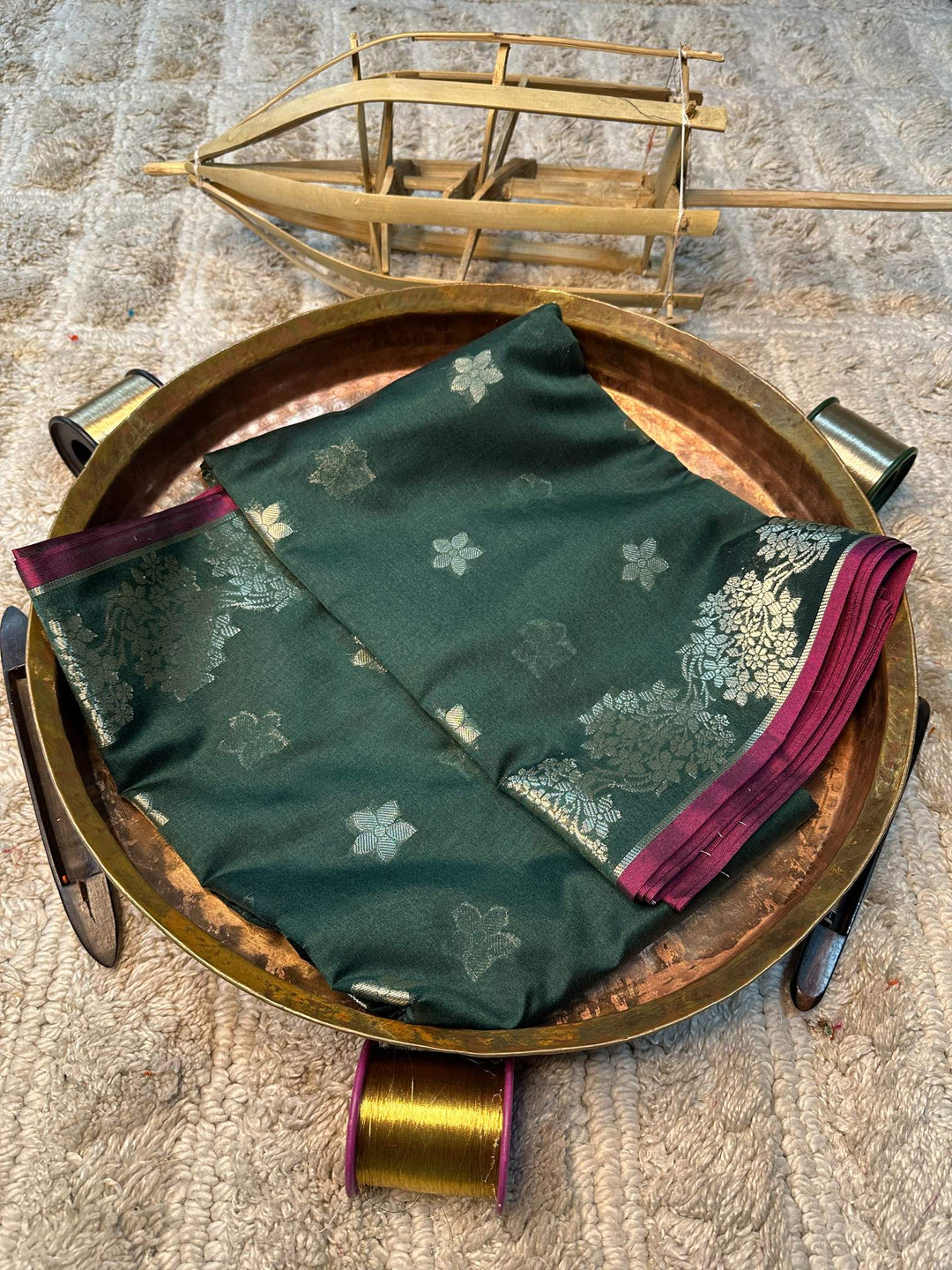 Soft Cotton Silk Antique Zari Banarasi Saree