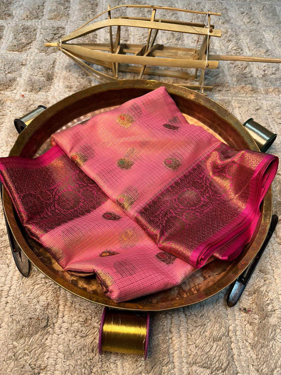 Soft Cotton Silk Antique Zari Banarasi Saree