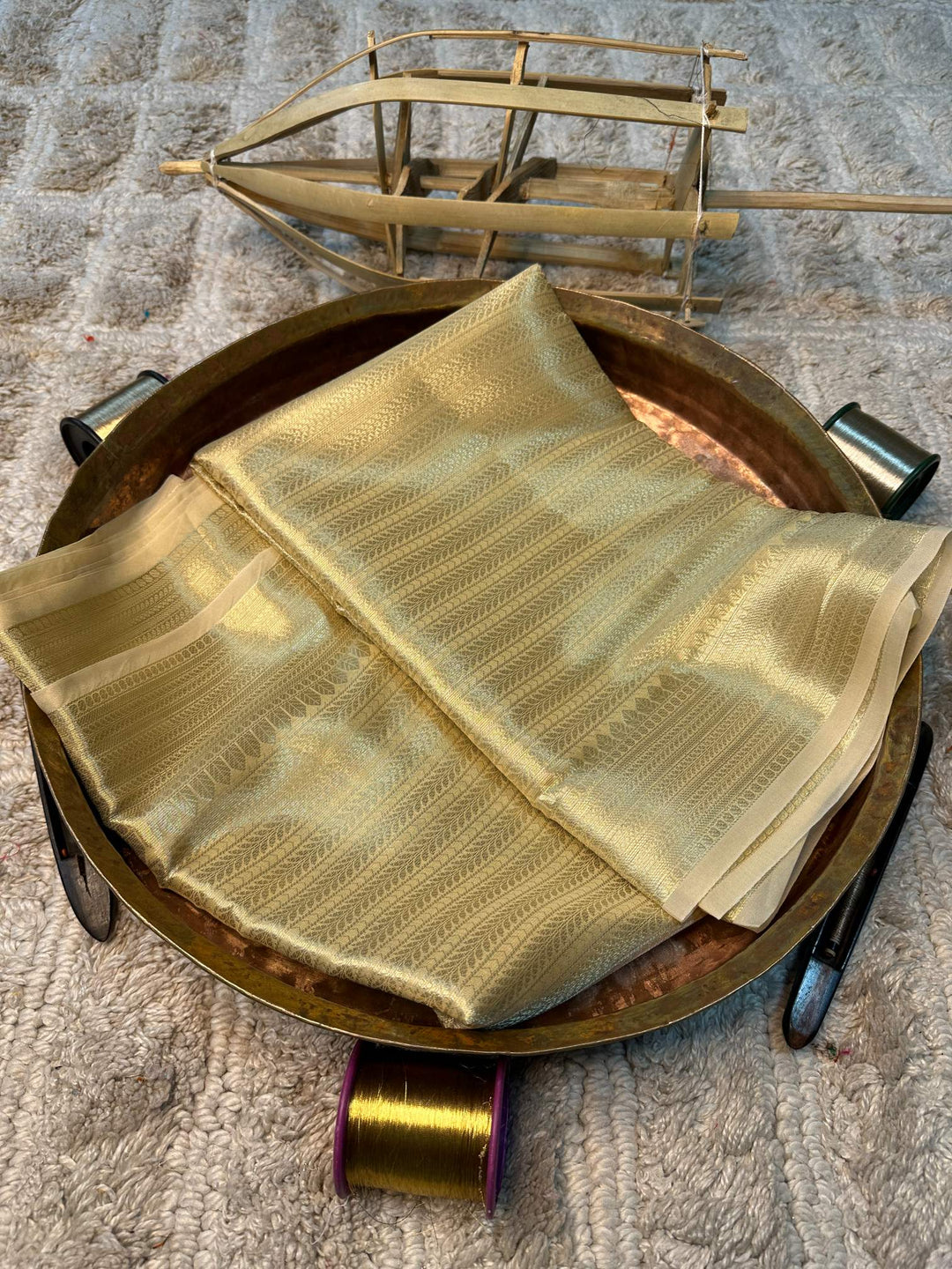 Soft Cotton Silk Antique Zari Banarasi Saree