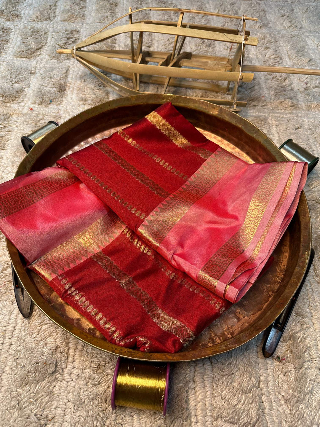 Soft Cotton Silk Antique Zari Banarasi Saree