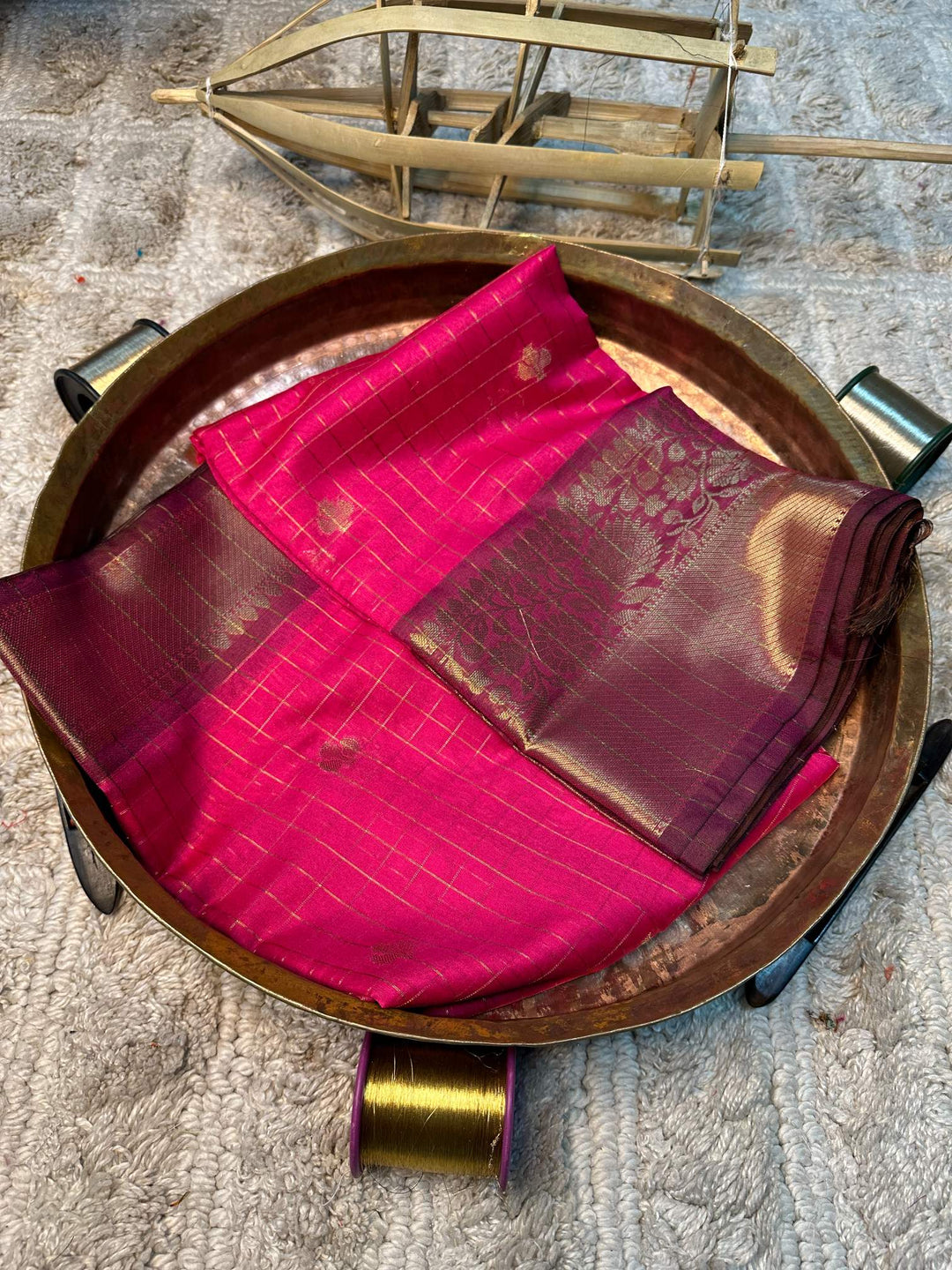 Soft Cotton Silk Antique Zari Banarasi Saree