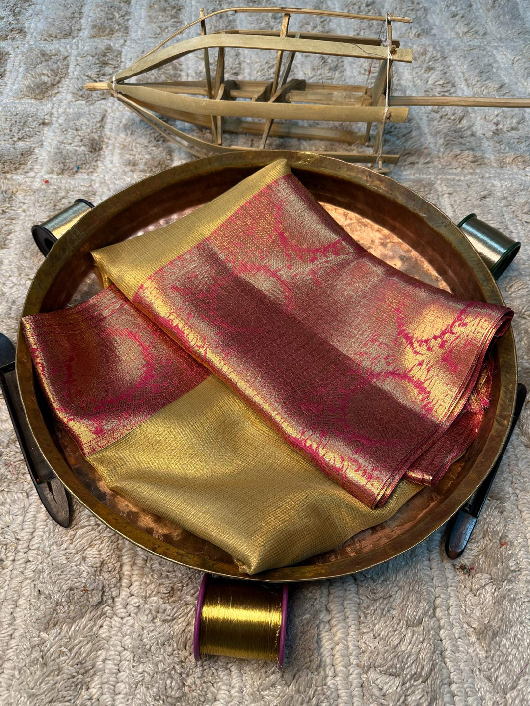 Soft Cotton Silk Antique Zari Banarasi Saree