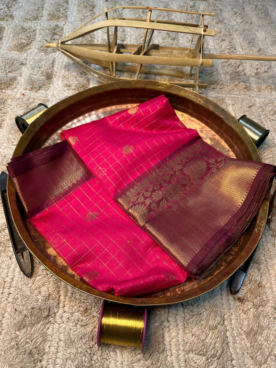 Soft Cotton Silk Antique Zari Banarasi Saree