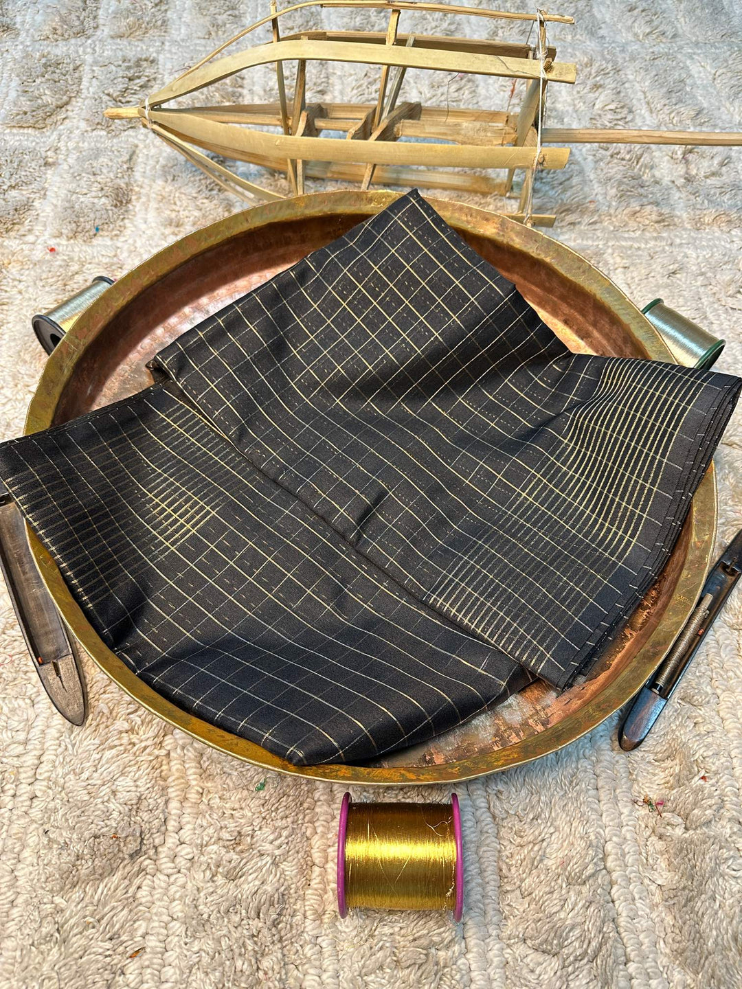 Soft Cotton Silk Antique Zari Banarasi Saree