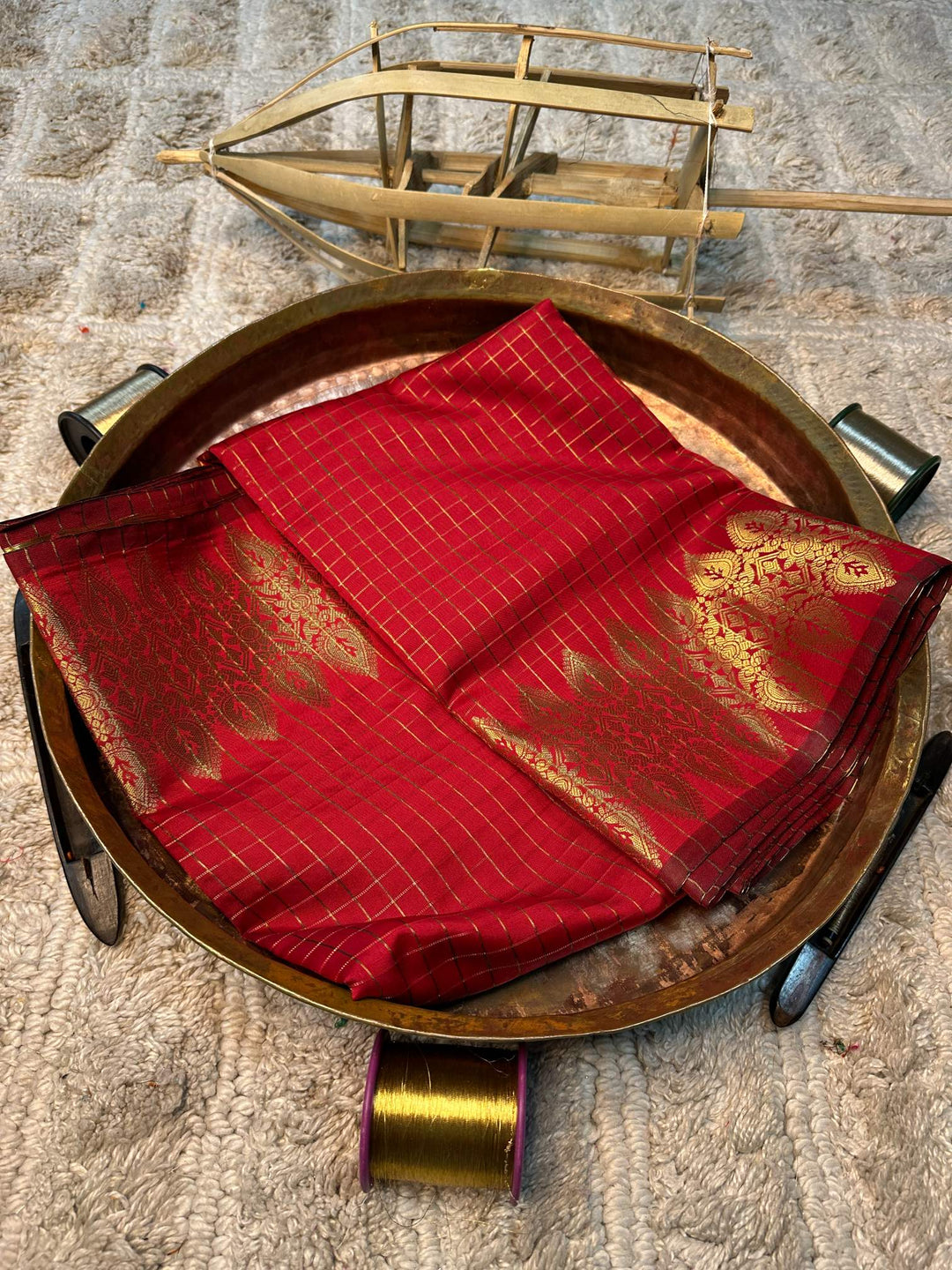 Soft Cotton Silk Antique Zari Banarasi Saree