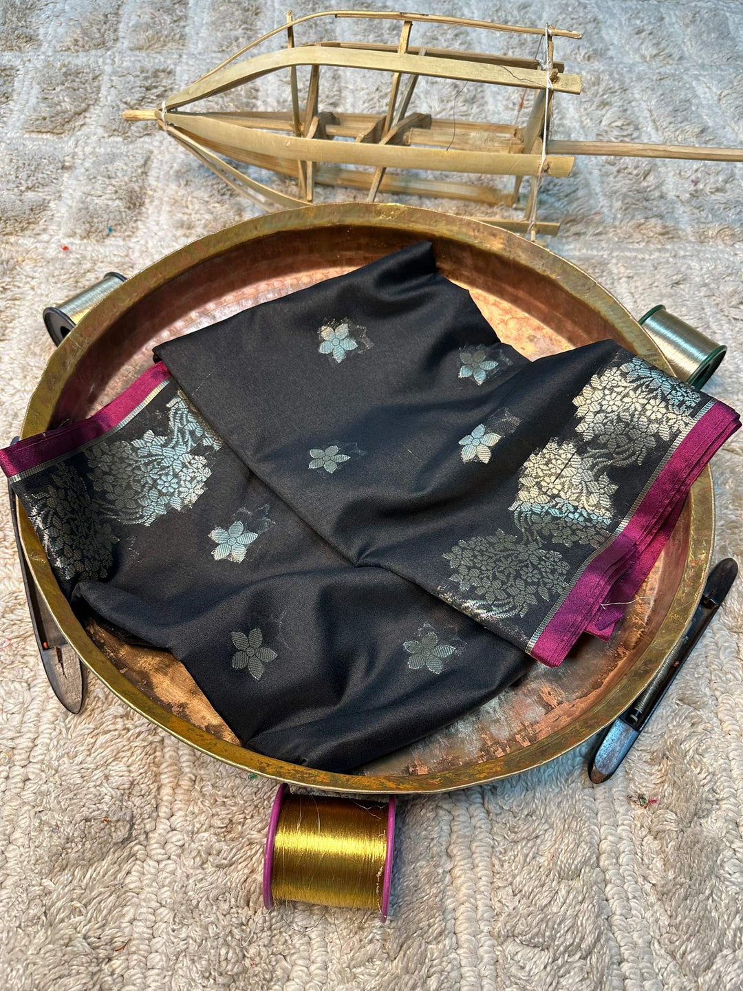Soft Cotton Silk Antique Zari Banarasi Saree