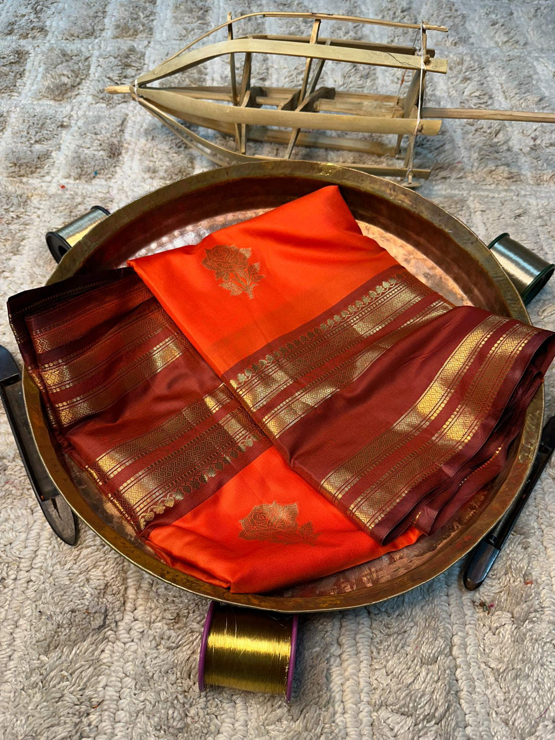 Soft Cotton Silk Antique Zari Banarasi Saree