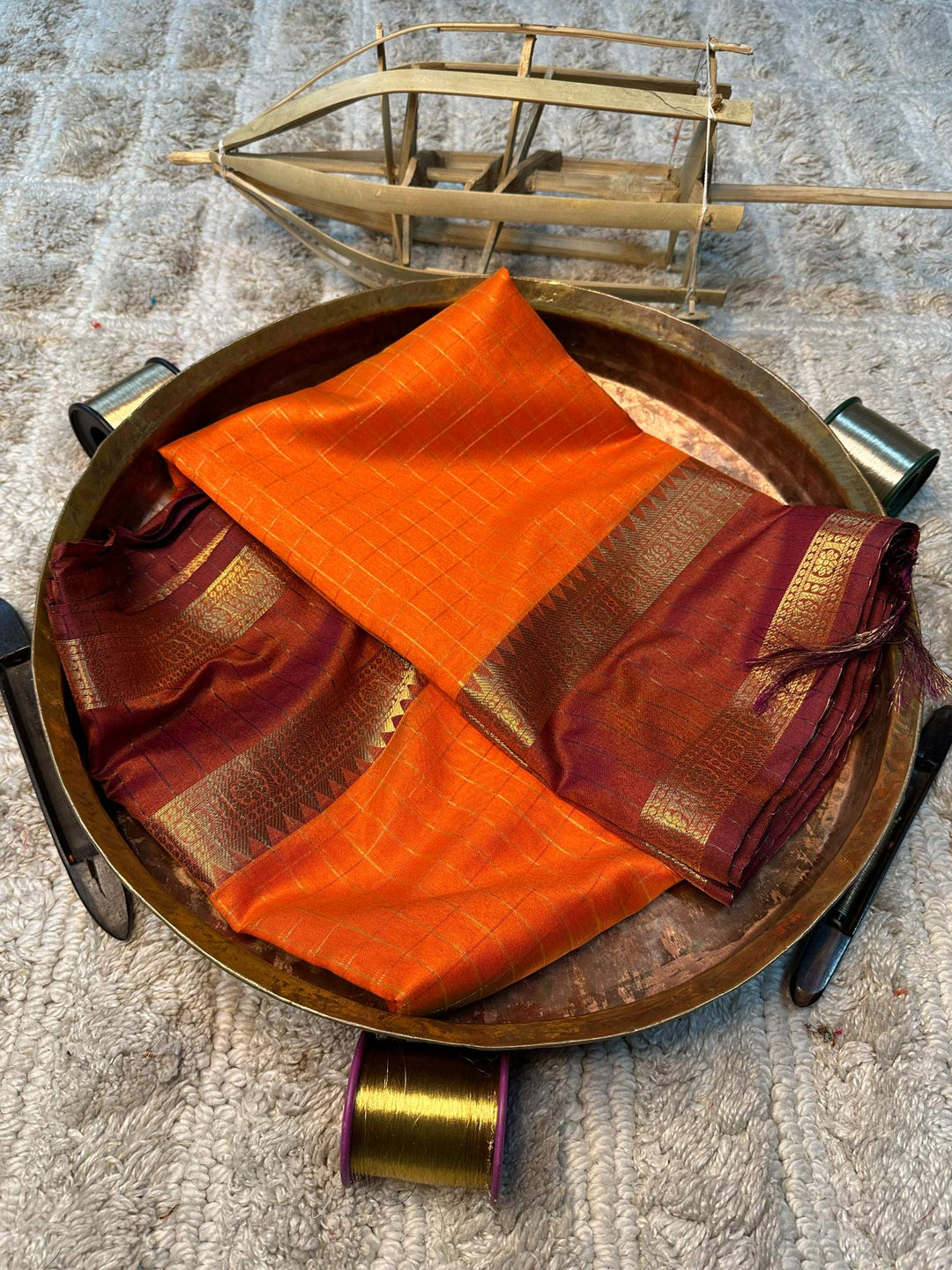 Soft Cotton Silk Antique Zari Banarasi Saree