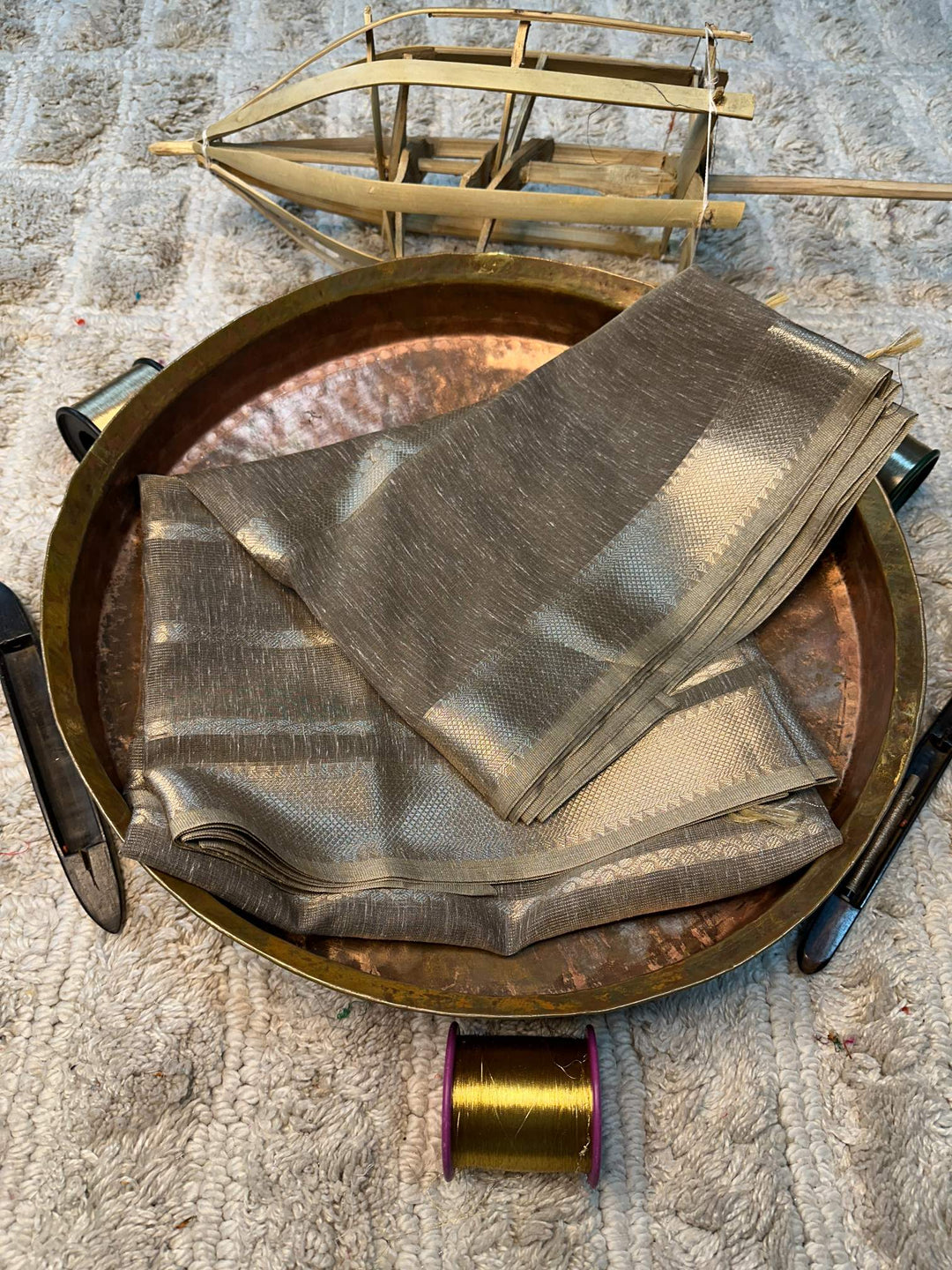 Soft Cotton Silk Antique Zari Banarasi Saree
