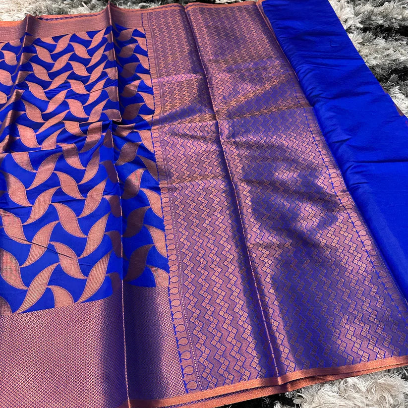 Royal Blue Soft Silk Saree