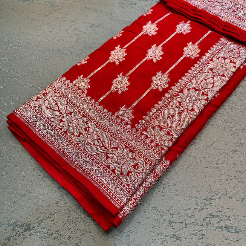 Semi Katan Silk Banarasi Sarees