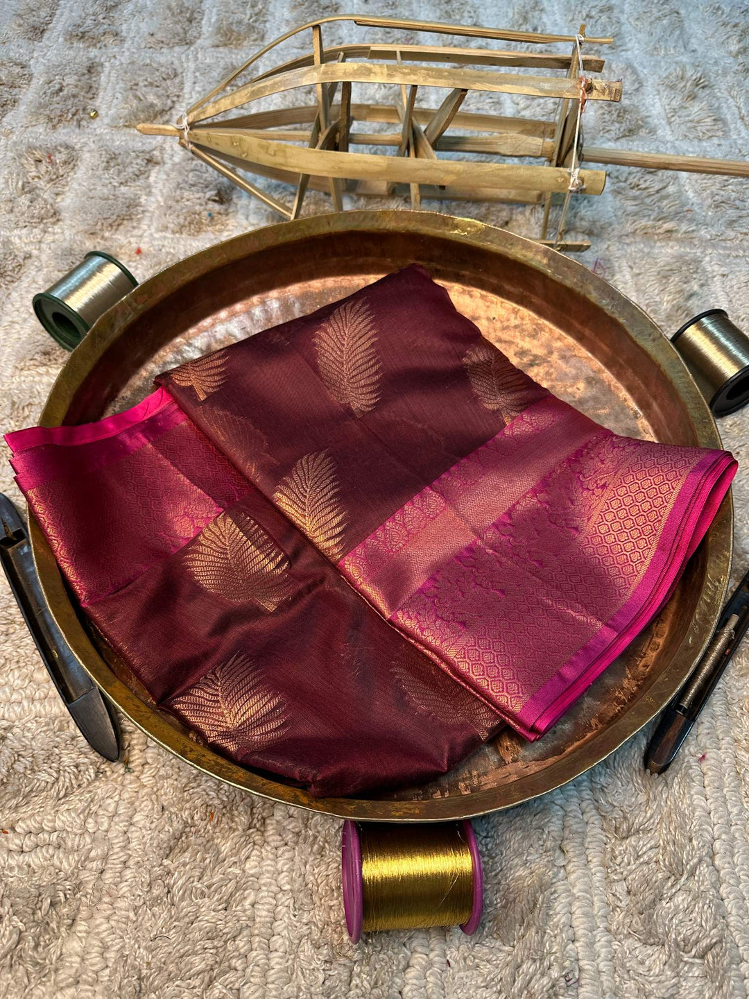 Soft Cotton Silk Rtique Zari Banarasi Saree