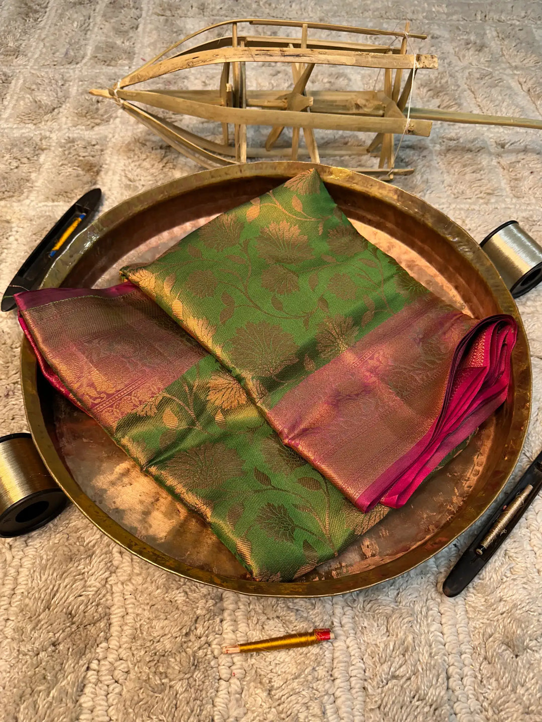 Eccentric zari weave Softsilk Banarasi saree