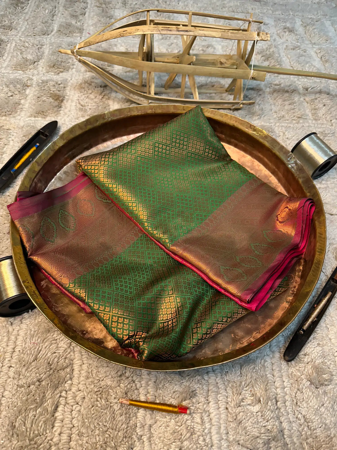 Eccentric zari weave Softsilk Banarasi saree