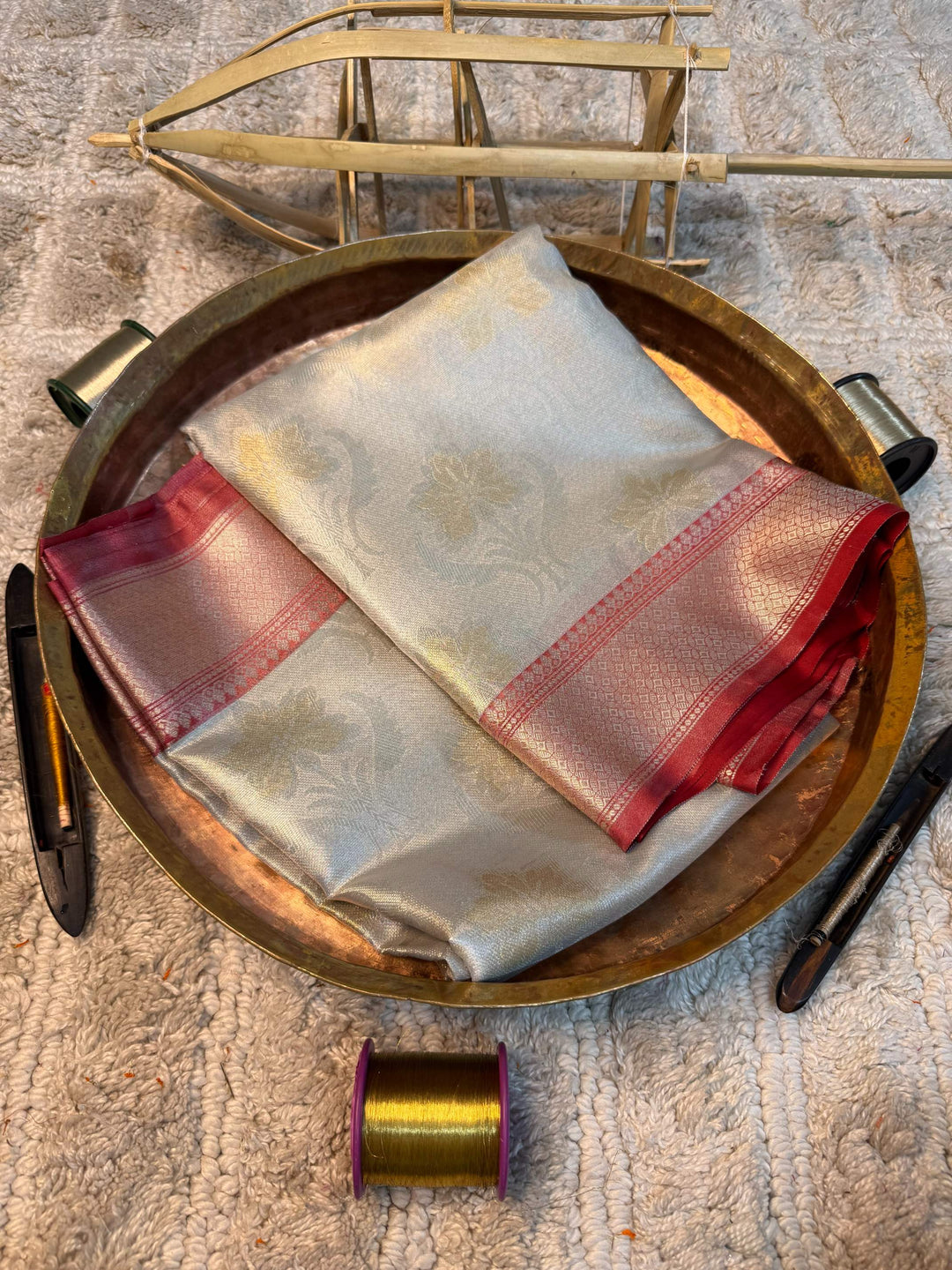 Eccentric zari weave Softsilk Banarasi saree