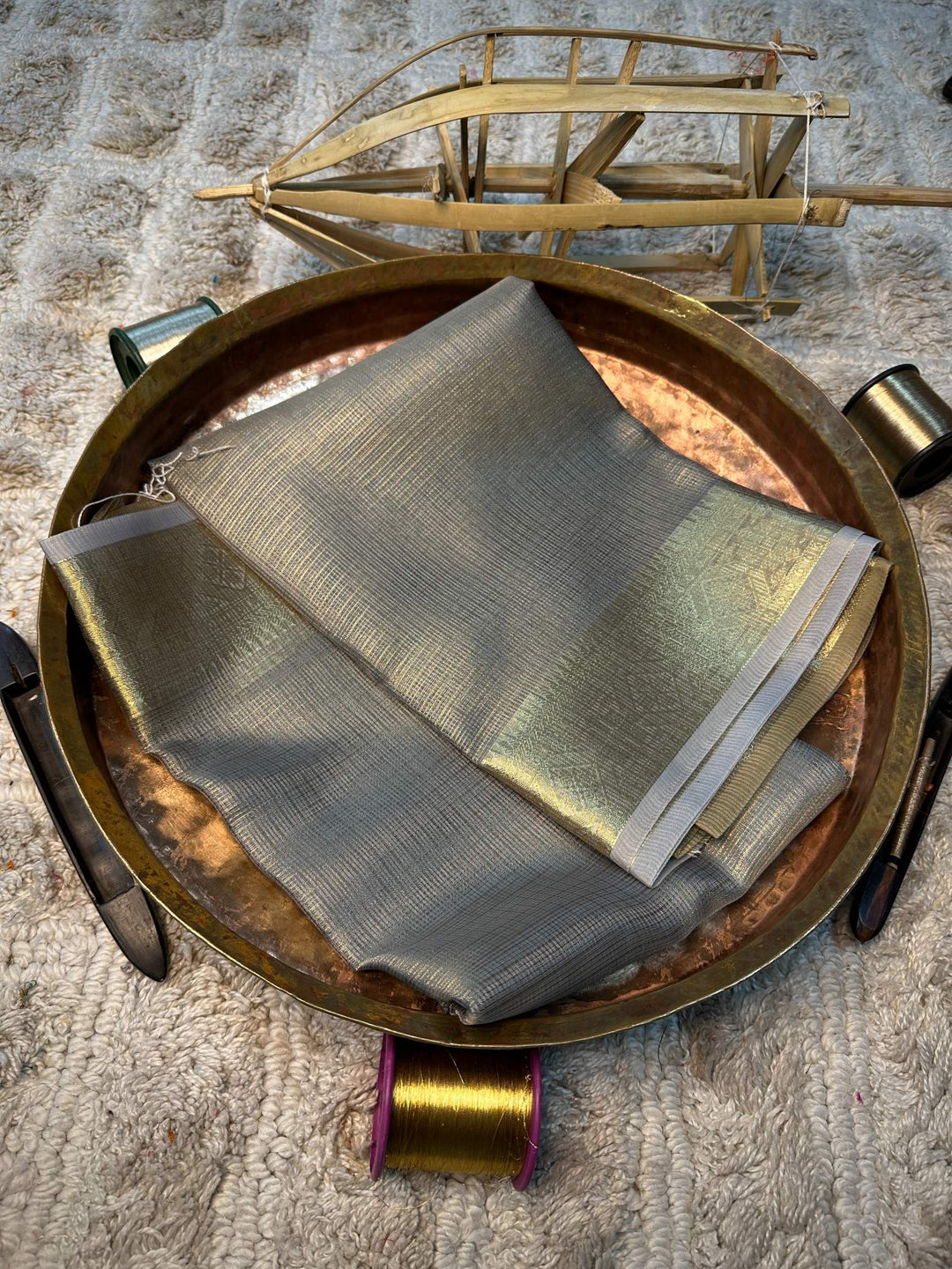 Soft Cotton Silk Rtique Zari Banarasi Saree
