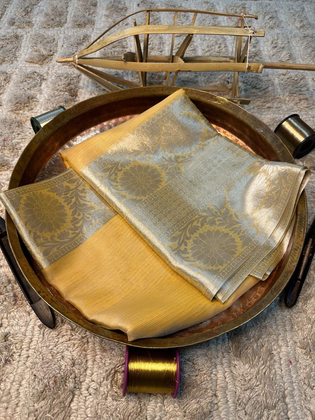 Soft Cotton Silk Rtique Zari Banarasi Saree