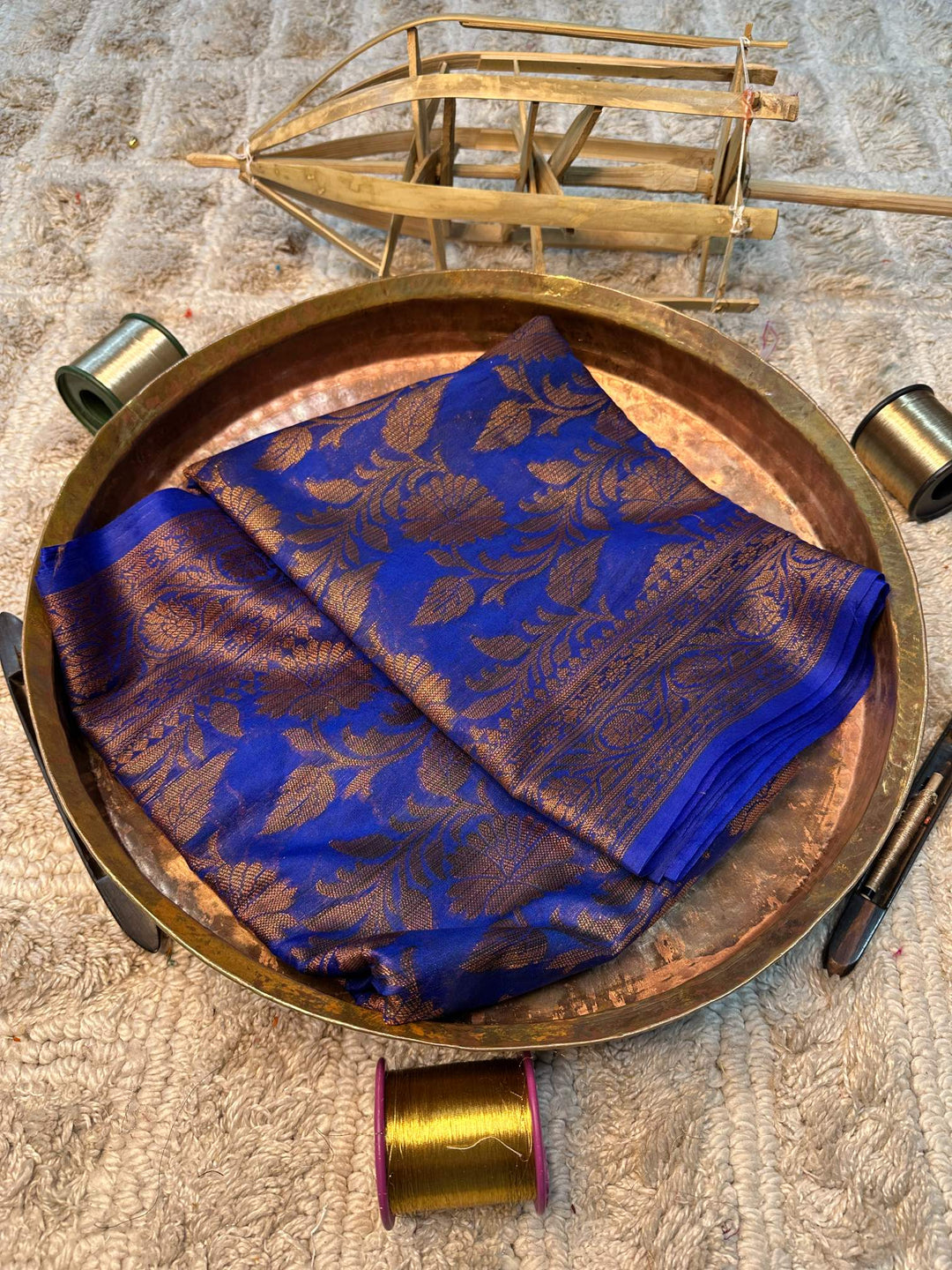 Soft Cotton Silk Rtique Zari Banarasi Saree