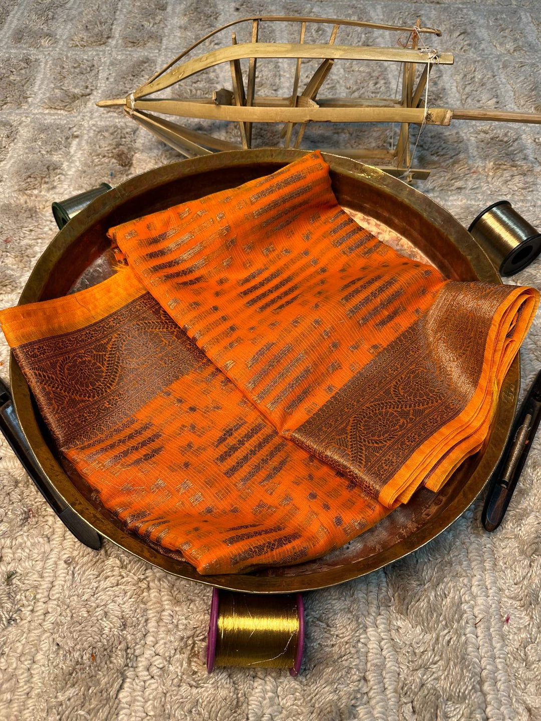Soft Cotton Silk Rtique Zari Banarasi Saree