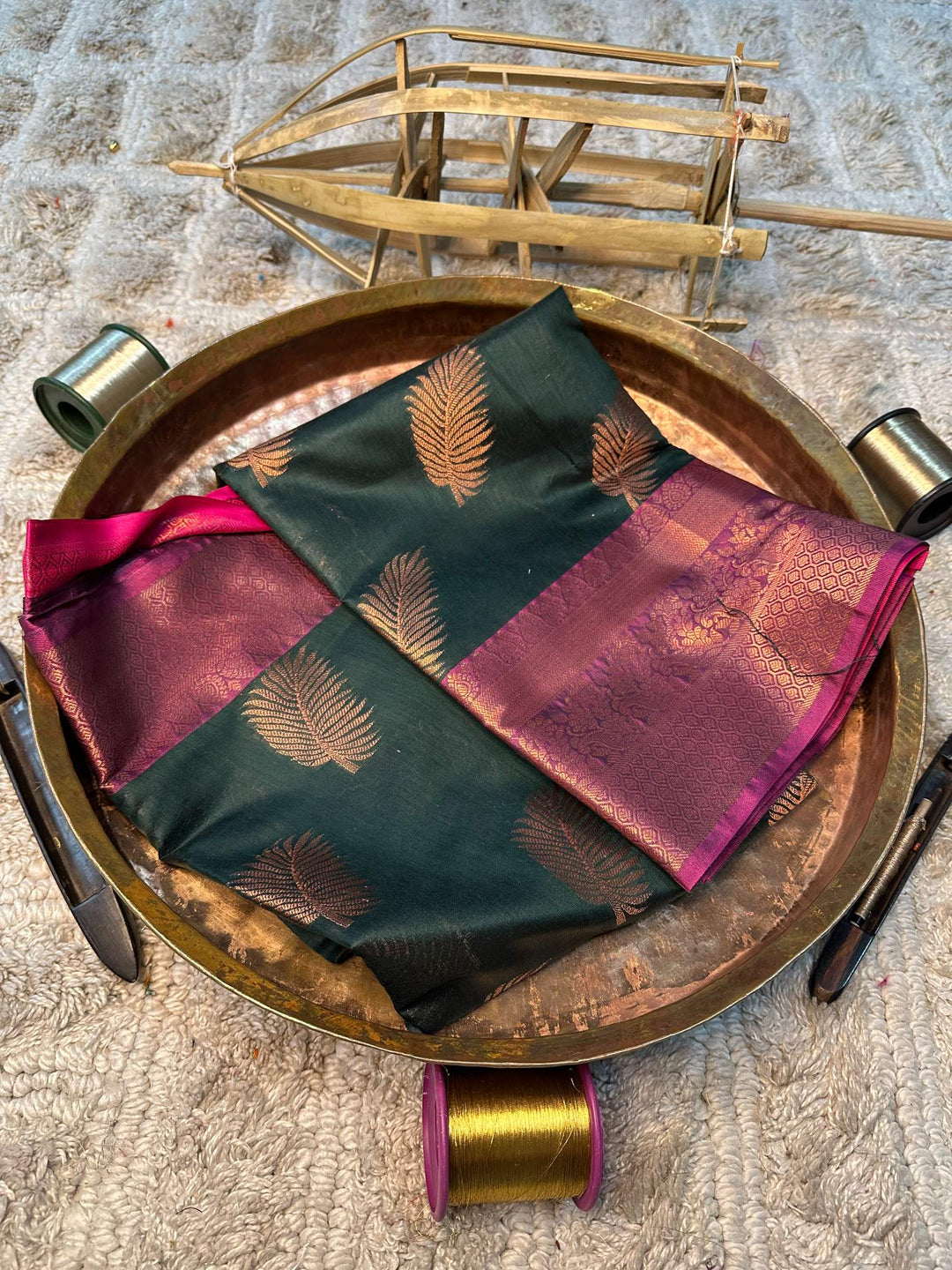 Soft Cotton Silk Rtique Zari Banarasi Saree