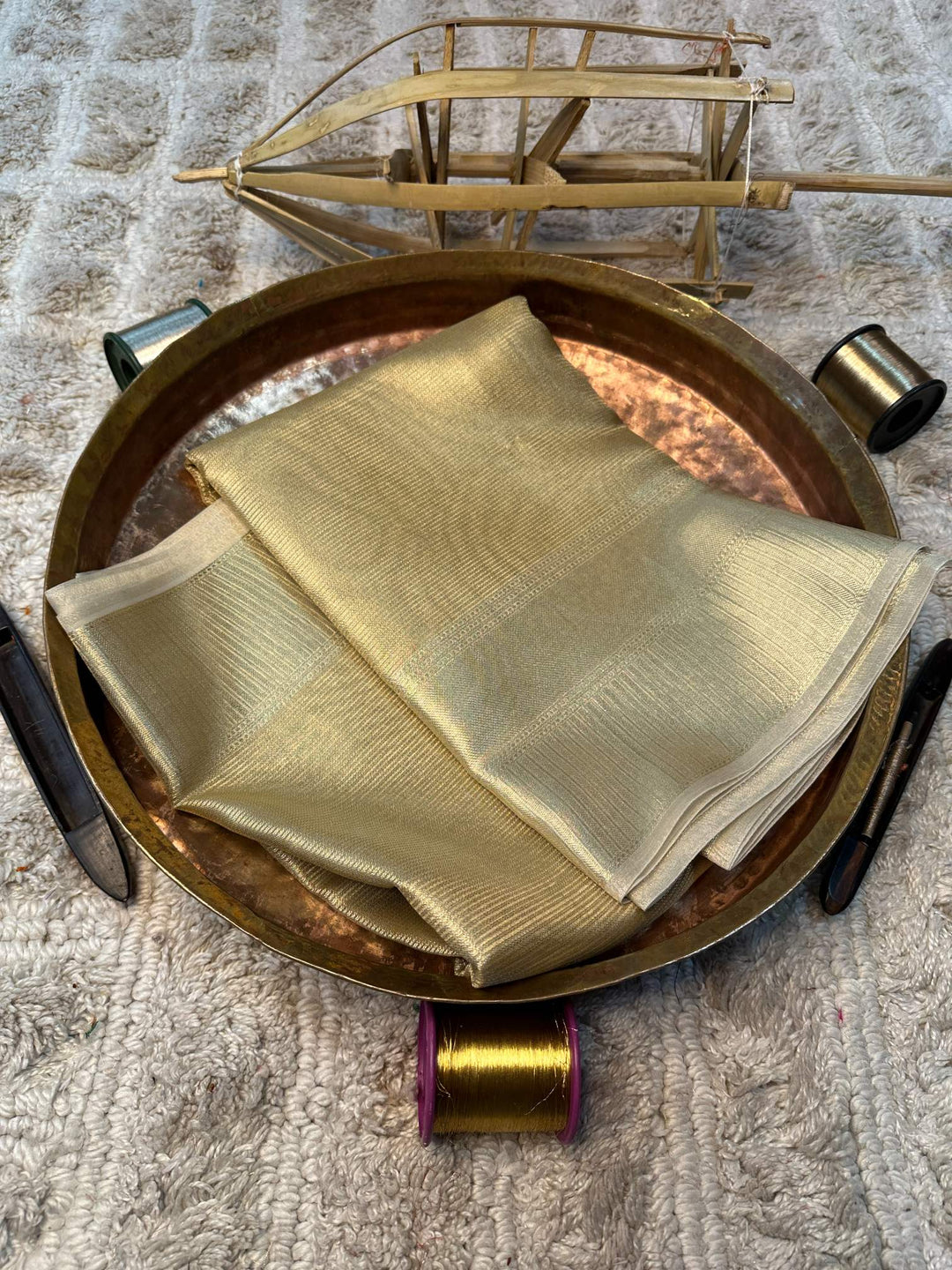 Soft Cotton Silk Rtique Zari Banarasi Saree