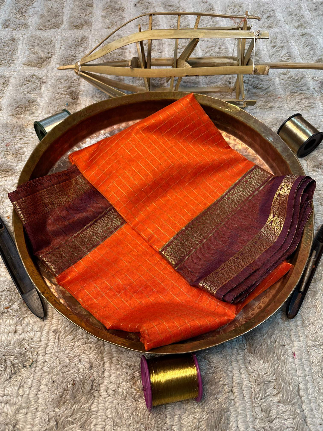 Soft Cotton Silk Rtique Zari Banarasi Saree