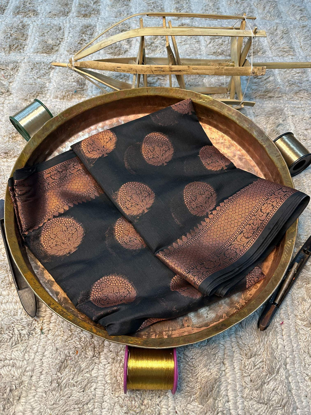 Soft Cotton Silk Rtique Zari Banarasi Saree
