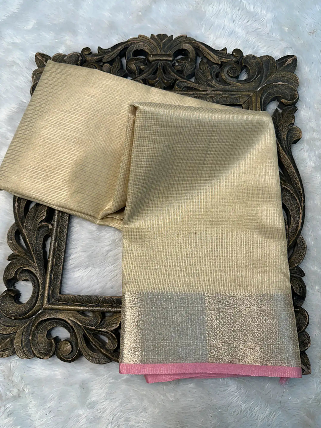 Contemporary Weave Kora Tissue Silk Banarasi Saree