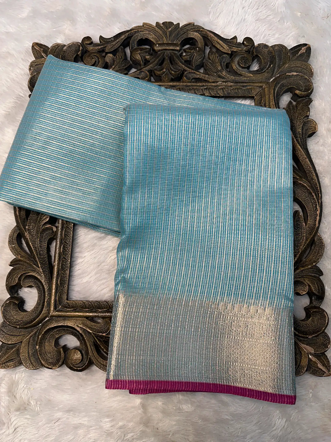 Contemporary Weave Kora Tissue Silk Banarasi Saree