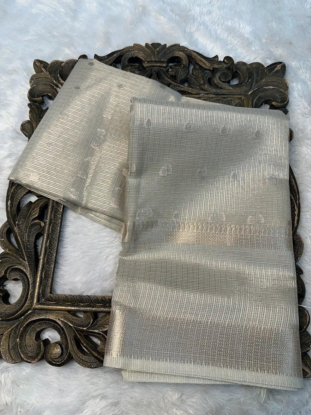 Contemporary Weave Kora Tissue Silk Banarasi Saree