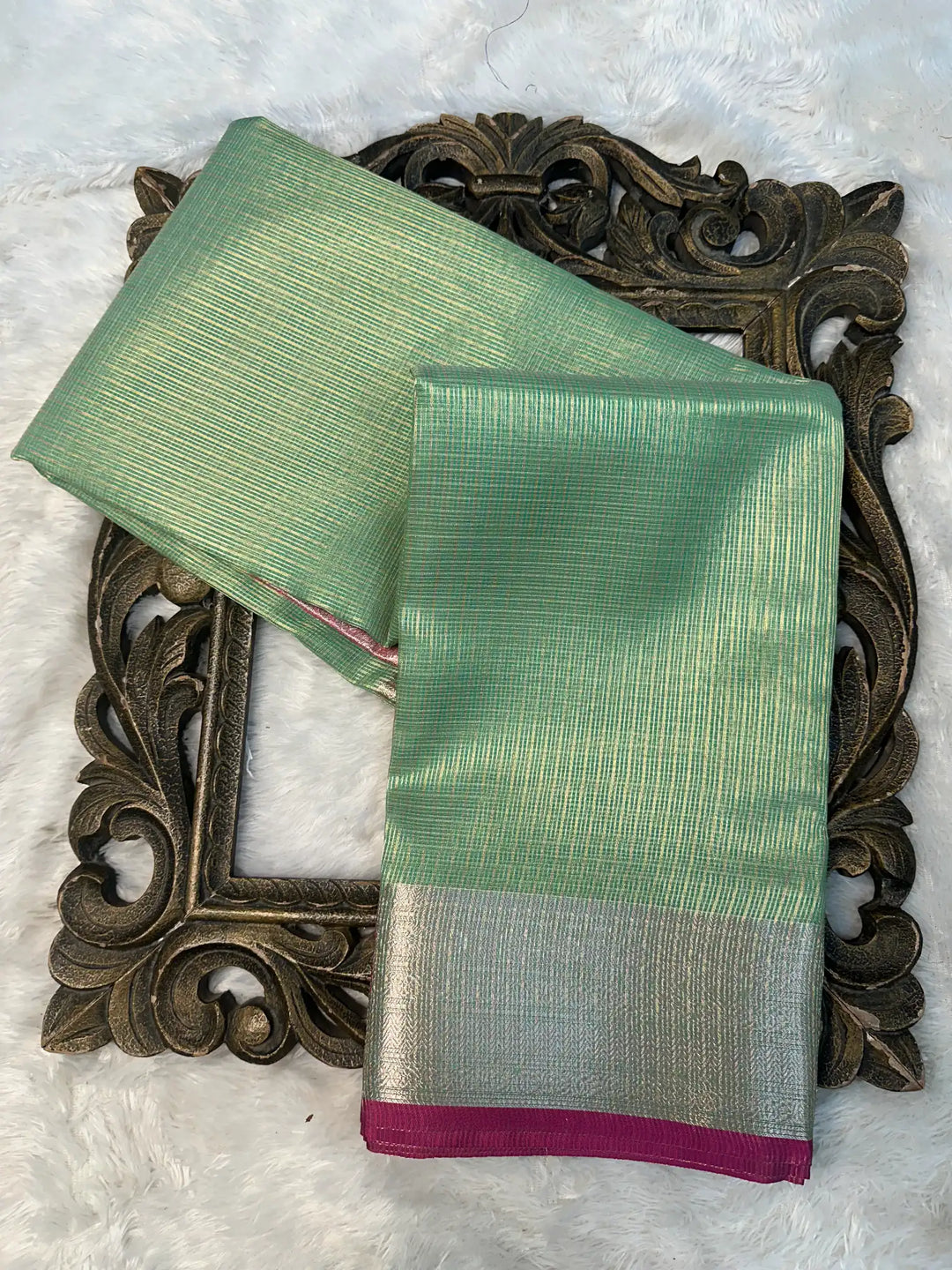 Contemporary Weave Kora Tissue Silk Banarasi Saree