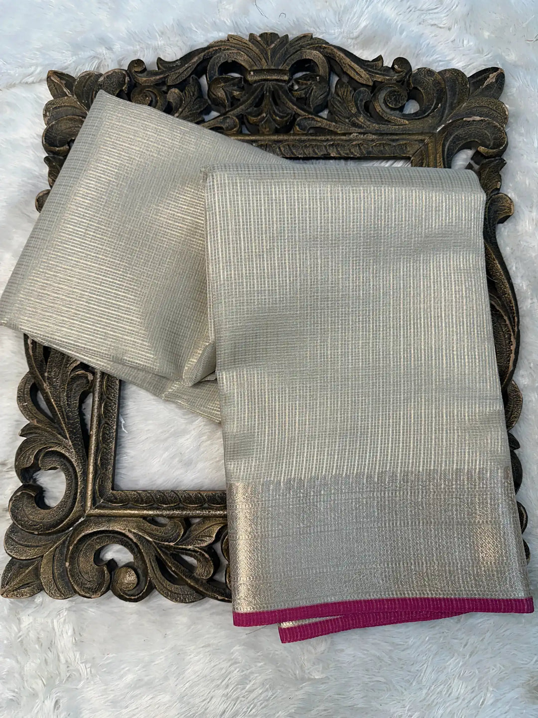 Contemporary Weave Kora Tissue Silk Banarasi Saree