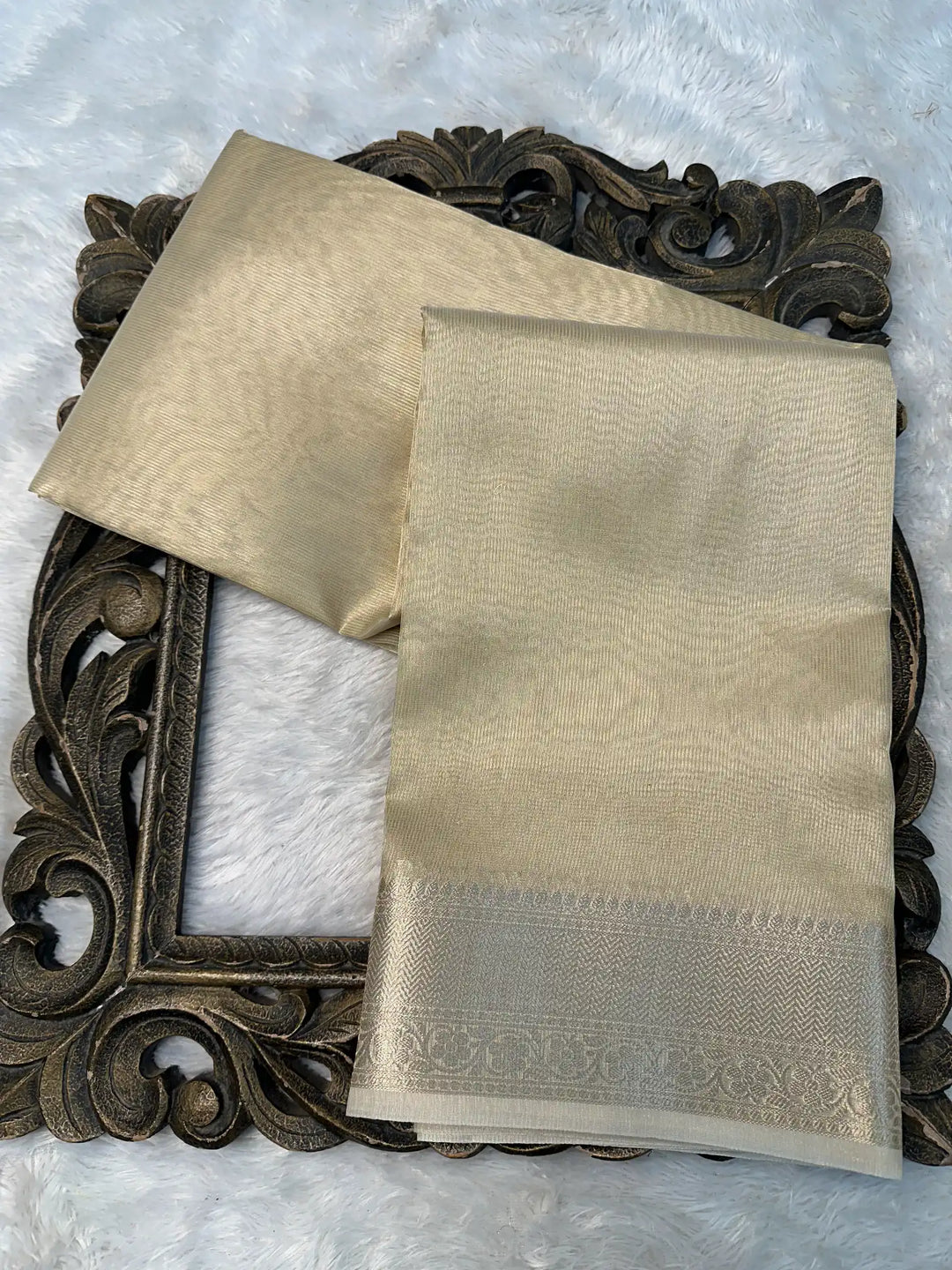 Contemporary Weave Kora Tissue Silk Banarasi Saree