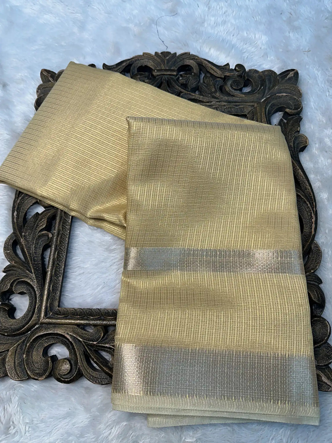 Contemporary Weave Kora Tissue Silk Banarasi Saree