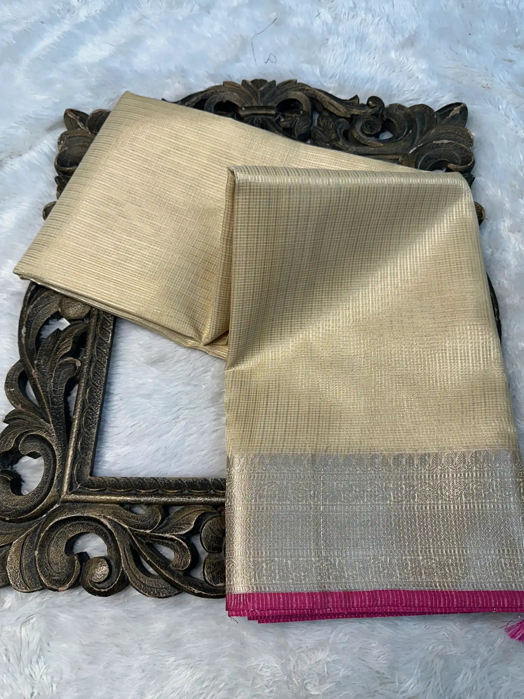 Contemporary Weave Kora Tissue Silk Banarasi Saree