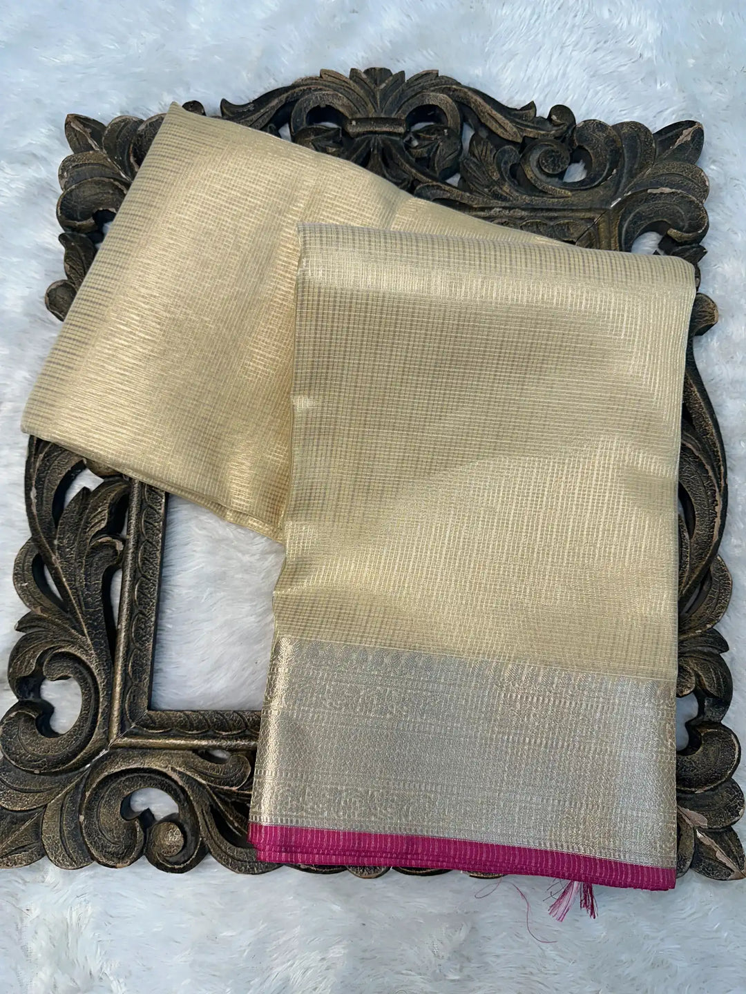 Contemporary Weave Kora Tissue Silk Banarasi Saree