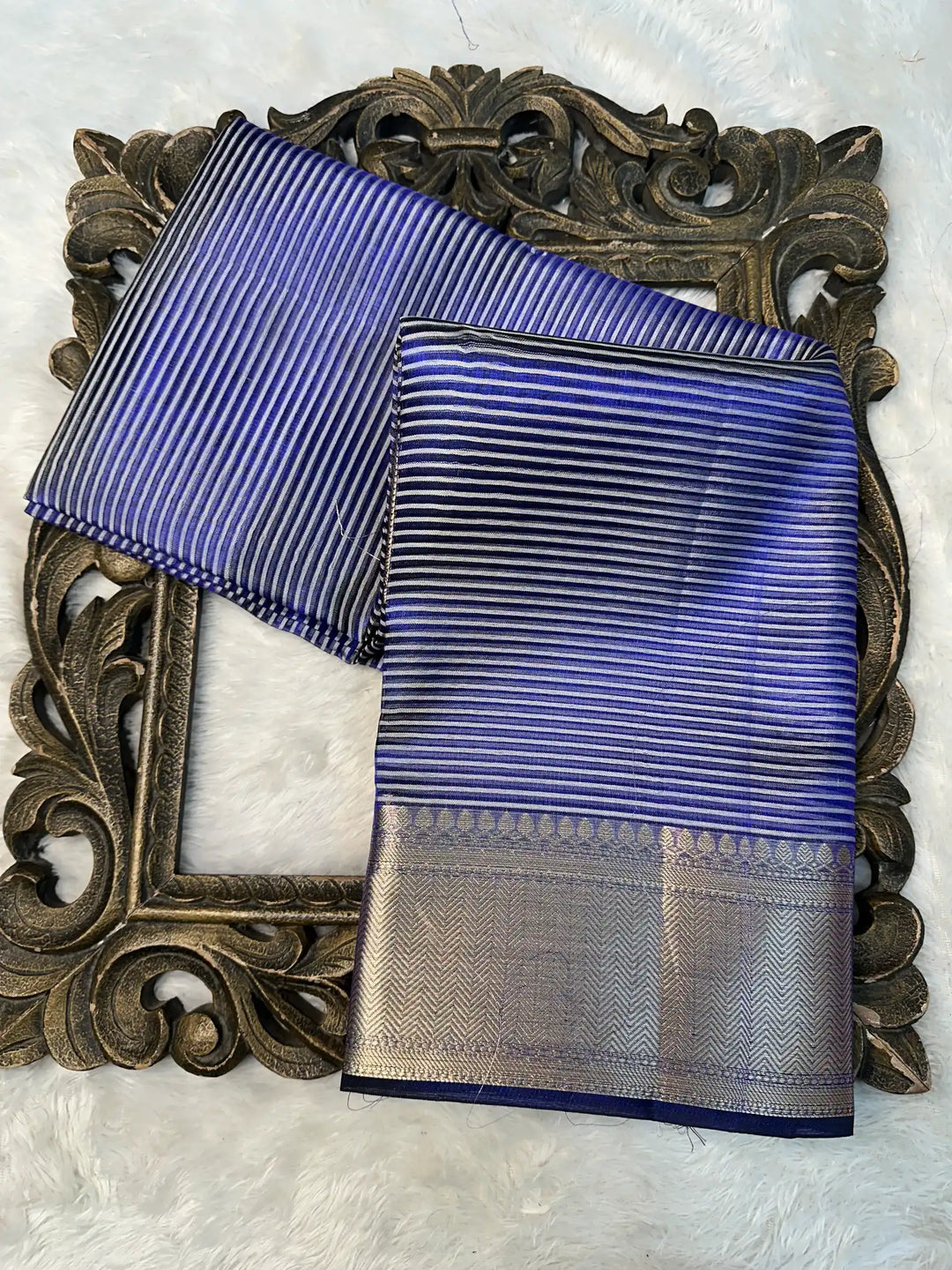 Contemporary Weave Kora Tissue Silk Banarasi Saree