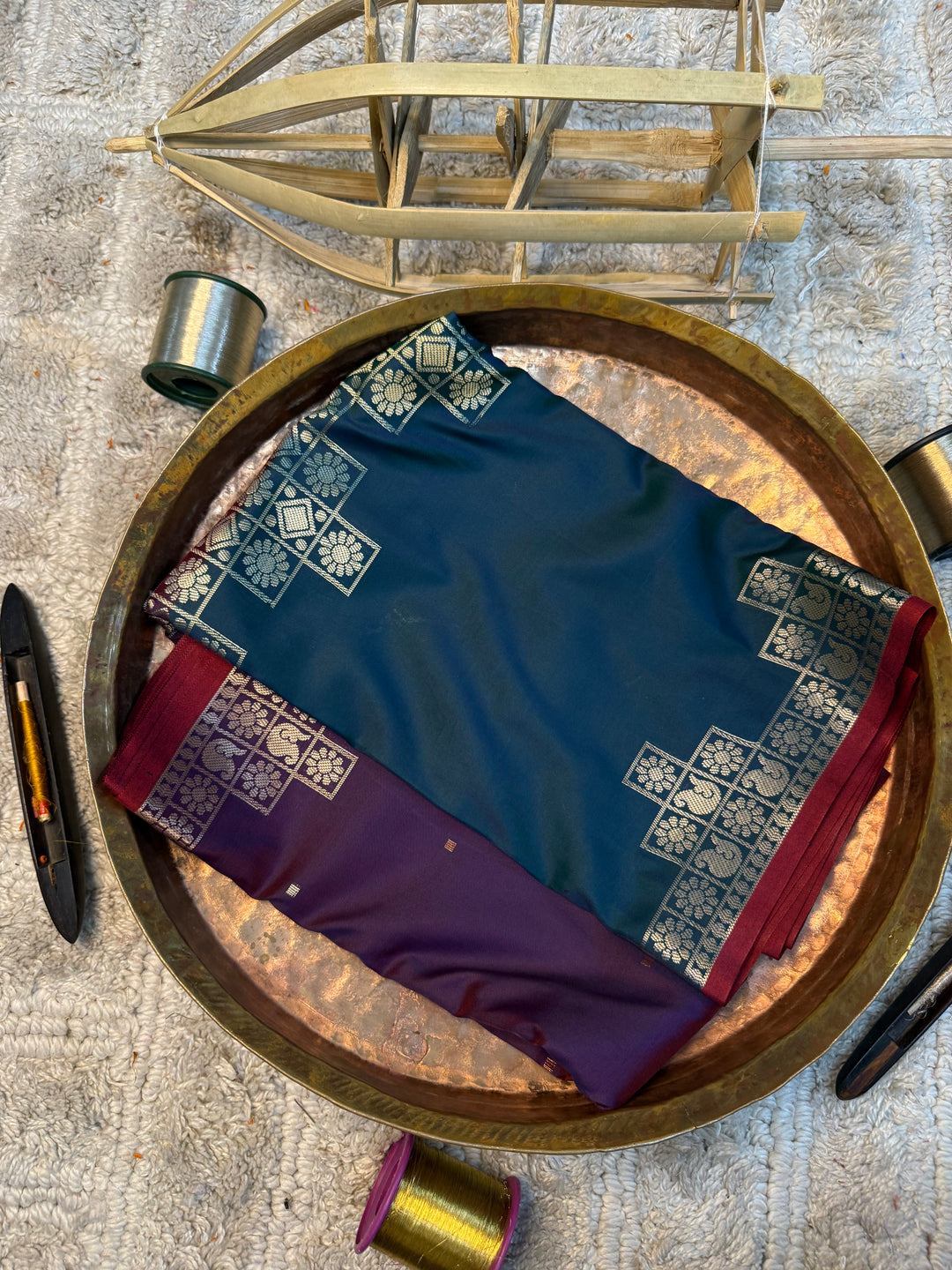 Eccentric zari weave Softsilk Banarasi saree