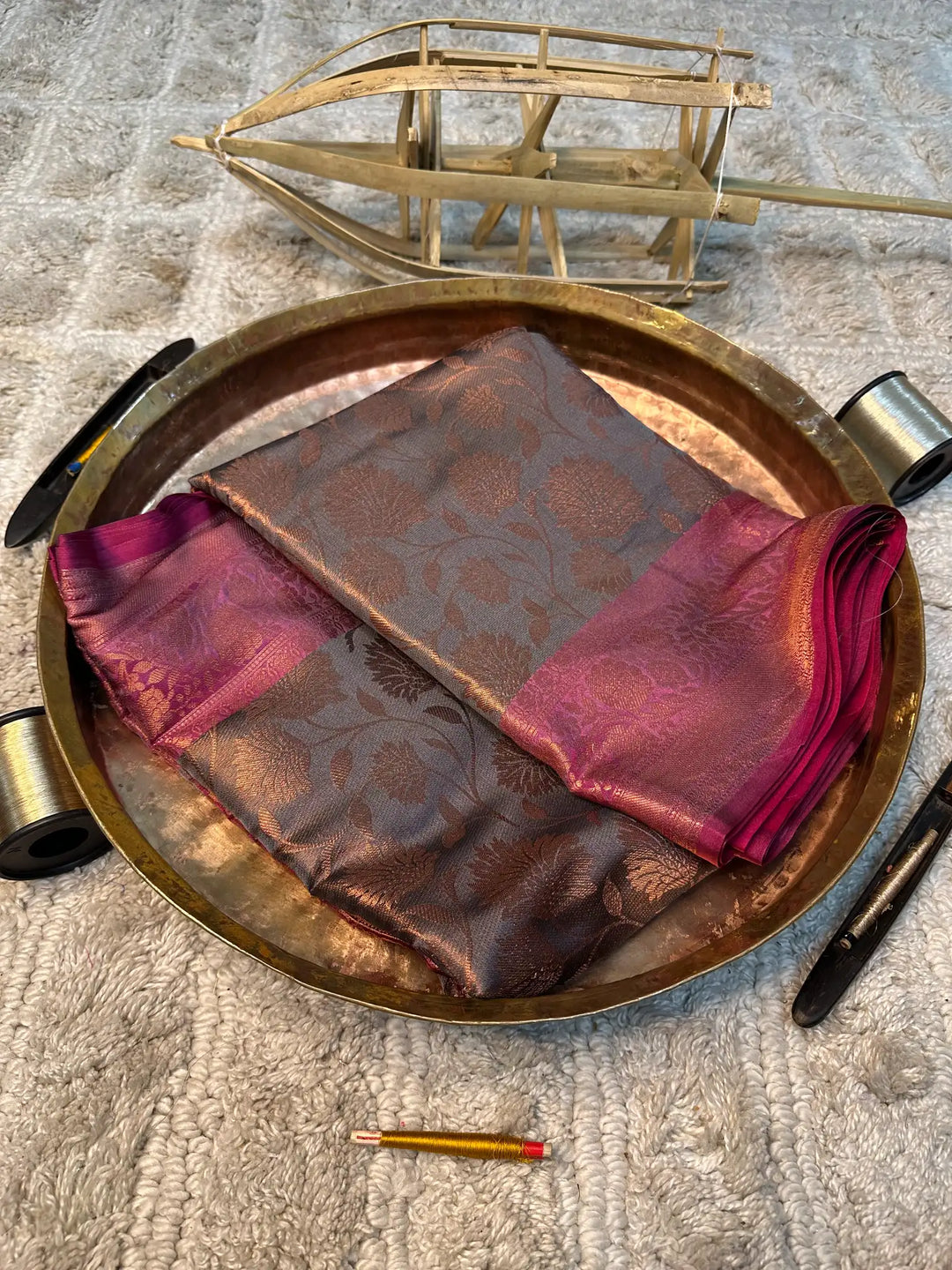 Eccentric zari weave Softsilk Banarasi saree