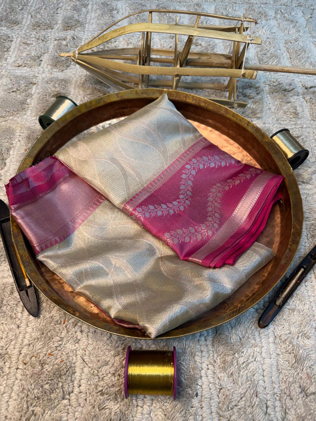 Eccentric zari weave Softsilk Banarasi saree